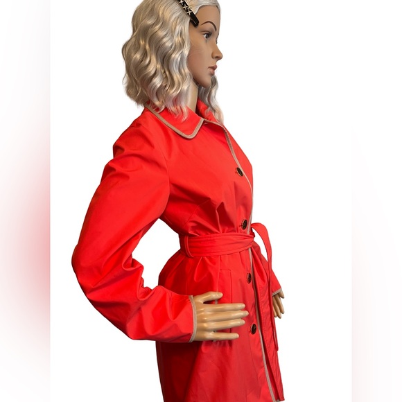 Dennis Basso EUC Size XS Striking Coral Lightweight Spring Jacket Coat (0479) - Picture 3 of 12